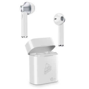 Слушалки Cellularline Music Sound TWS, безжични, Bluetooth, микрофон, зареждащ кейс, до 10 часа време на работа с зареждане от кейса, бели | JAR Computers Cellularline Music Sound TWS white