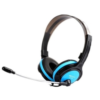 Слушалки Somic Senicc ST-908, микрофон, 40mm драйвери, 20Hz-20kHz, 2.5 м. кабел, черно-сини, 2х 3.5 мм жак | JAR Computers Somic Senicc ST-908