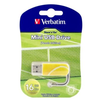 Памет 16GB USB Flash Drive, Verbatim Sports, USB 2.0, тенис | JAR Computers Verbatim 16GB USB 2.0 Sports