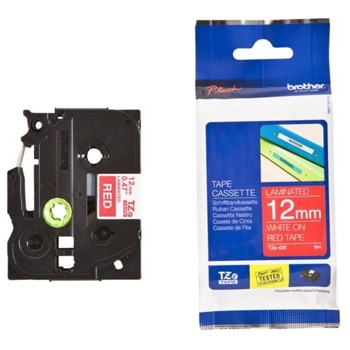 Лента за етикетен принтер Brother тип TZ, черен цвят на червен фон, 12mm x 8m, PN: TZe-435 | JAR Computers Brother TZe-435