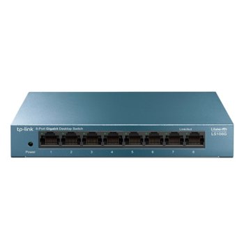 Суич TP-Link LS108G 8-портов 10/100/1000 Mbps