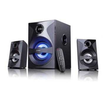 Тонколони Fenda F&D F380X, 2.1, 54 RMS (2x13W + 28W), Bluetooth/USB, черни | JAR Computers 2.1 Fenda F&D F380X