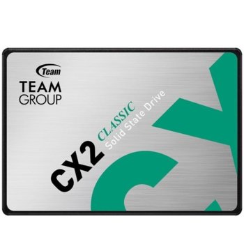 Памет SSD 512GB, TeamGroup CX2 (T253X6512G0C101), SATA III 6Gb/s, 2.5" (6.35 cm), скорост на четене 530 MB/s, скорост на запис 470 MB/s | JAR Computers TeamGroup T253X6512G0C101