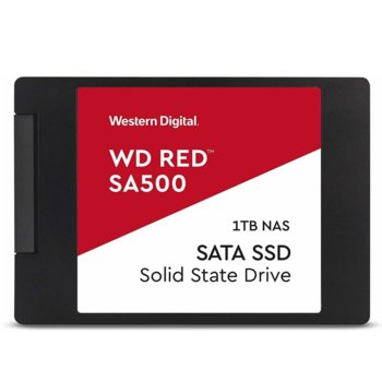 Памет SSD 1TB, Western Digital Red SA500 NAS (WDS100T1R0A), SATA 6Gb/s, 2.5" (6.35 cm), скорост на четене 560Mb/s, скорост на запис 530MB/s | JAR Computers Western Digital 1TB Red SA500 NAS WDS100T1R0A