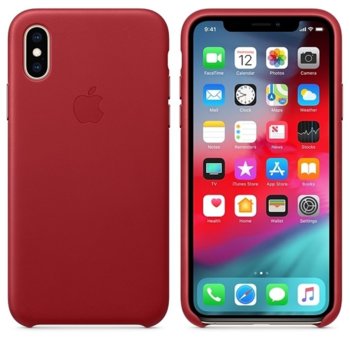 Apple iPhone XS Leather Case - Red
