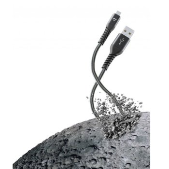 Кабел Cellular Line Tetra Force, от USB A(м) към USB micro B(м), 1.20m., черен | JAR Computers Cellular Line Tetra Force micro USB 120cm