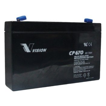 VISION CP670 F2 Акумулаторна батерия 6 V 7 Ah