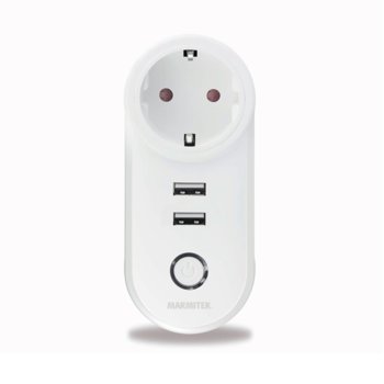 Смарт контакт Marmitek Power SI, Wi-fi, 2x USB Type A, до 3450 W, LED индикатор за енергия, бял | JAR Computers Marmitek Power SI 08519