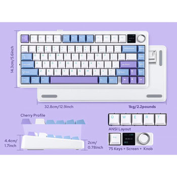 клавиатура aula f75 max reaper switch us white