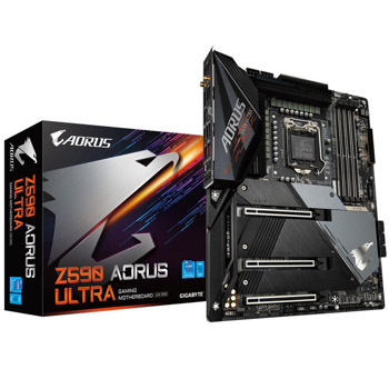 Дънна платка Gigabyte Z590 AORUS ULTRA, Z590, LGA1200, DDR4, PCIe (DP), 6 x SATA 6Gb/s, 3 x M.2 Socket, 2 x USB 2.0, 1 x USB Type-C, WiFi, Bluetooth, ATX | JAR Computers Gigabyte Z590 AORUS ULTRA