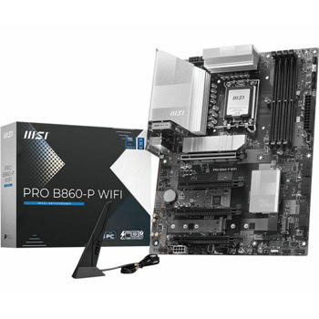 Дънна платка MSI PRO B860-P WIFI, B860, LGAS1851, DDR5, PCI-E 5.0 (Thunderbolt 4&DP&HDMI), 4x SATA 6Gb/s, 3x M.2 slots, 1x Thunderbolt 4, 2x USB 3.2 Gen 2 Type-A, 5GbE LAN, Wi-Fi 7, Bluetooth 5.4, ATX | JAR Computers MSI PRO B860-P WIFI 911-7E41-001