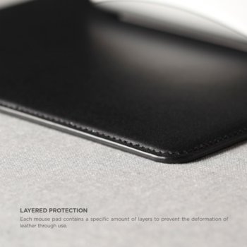 Elago Genuine Leather Mouse Pad Black EL-EPAD-BK