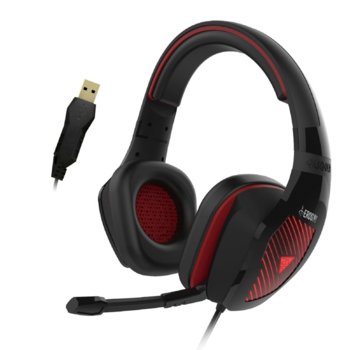 Слушалки Gamdias EROS M1 RGB, микрофон, USB, гейминг, подсветка, черни | JAR Computers Слушалки Gamdias EROS M1 RGB