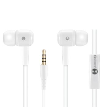 Слушалки Sandberg Speak'n Go, микрофон, 3.5 mm жак, бели | JAR Computers Sandberg Speak'n Go White