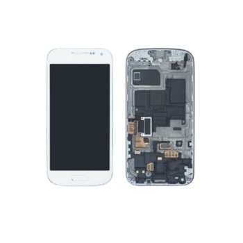 Samsung S4 mini LCD with touch and frame White