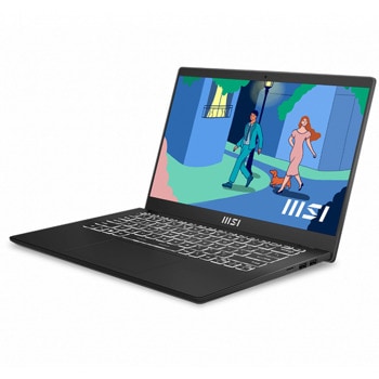 Лаптоп MSI Modern 14 C12M-057XBG (9S7-14J112-057), десетядрен Intel Core i5-1235U 1.3/4.4GHz, 14" (35.56 cm) Full HD IPS Display, (HDMI), 8GB DDR4, 512GB SSD, 1x Type-C, No OS, 1.4kg | JAR Computers MSI Modern 14 C12M-057XBG 9S7-14J112-057
