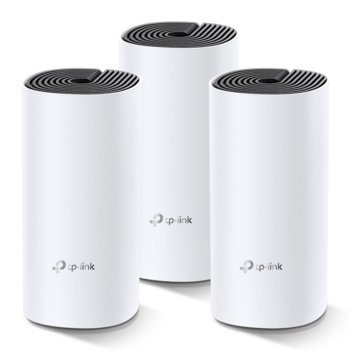 Безжична Wi-fi система TP-Link Deco M4 (3pack), 1200Mbps, 2.4GHz (300 Mbps), 5GHz (867 Mbps), 2x Gigabit Ethernet Ports, 2 Internal dual-band antennas per Deco unit | JAR Computers Безжична Wi-fi система TP-Link Deco M4 AC1200