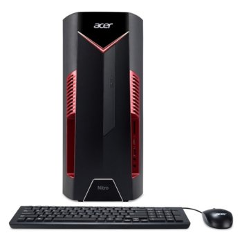 Настолен компютър Acer Nitro N50-600 (DG.E0MEX.067), шестядрен Coffee Lake Intel Core i7-8700 3.2/4.6 GHz, GeForce RTX 2070 8GB, 8GB DDR4, 256GB SSD, 1x USB Type-C, клавиатура и мишка, Endless OS | JAR Computers Acer Nitro N50-600