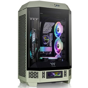 Кутия Thermaltake Tower 300 Matcha Green, Micro ATX/Mini ITX, 1x USB 3.2 Gen 2 Type-C, 2x USB 3.0, 2x CT140 вентилатора, с прозорец, зелена, без захранване | JAR Computers Thermaltake Tower 300 Matcha Green CA-1Y4-00SEWN-0