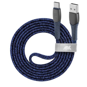 Кабел Rivacase PS6102BL12, от USB A(м) към USB C(м), 1.2m, син | JAR Computers Rivacase PS6102BL12