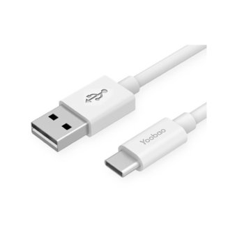 Yoobao USB 2.0 A(m) to USB 2.0 C (m) 1m бял YB-CA2