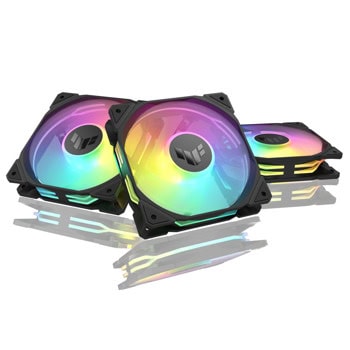 Вентилатори 120mm, Asus TUF Gaming TR120 ARGB Reverse Black, 4-pin, 2000rpm, 3 броя | JAR Computers Asus TUF Gaming TR120 ARGB Reverse Black 3 Pack