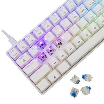 white shark shinobi 2 blue switch бяла | JAR Computers white shark shinobi 2 blue switch бяла