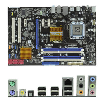Дънна платка ASRock P43DE3, P43, S775, DDR3, PCI-E, SB7.1, Lan1000, SATA, ATX | JAR Computers ASRock P43DE3