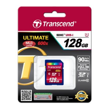 128GB SDXC UHS-I Card Transcend, Class 10