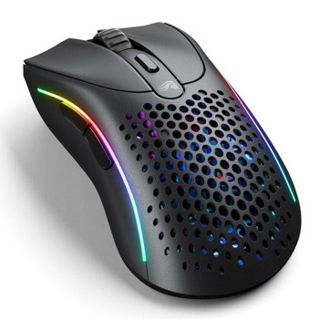 Мишка Glorious Model D 2 Wireless, жична/безжична, оптична (26 000dpi), Bluetooth, USB, черна, Glorious BAMF 2.0 сензор, RGB подсветка, 6 програмируеми бутона | JAR Computers Glorious Model D 2 Wireless Matte Black GLO-MS-DWV