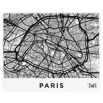 Подложка за мишка TNB Paris, черно-бяла, 220 x 180 x 3 mm image