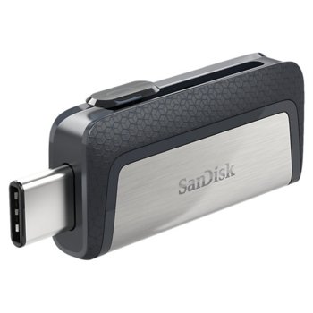 Памет 32GB USB Flash Drive, SanDisk Ultra Dual, USB-C, сив | JAR Computers 32GB SanDisk Ultra Dual SDDDC2-032G-G46