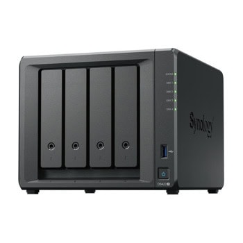 Мрежови диск (NAS) Synology DS425+, четириядрен Gemini Lake Refresh Intel Celeron J4125 2.0/2.7 GHz, без твърд диск, 1x 2.5GbE RJ-45, 1x 1GbE RJ-45, 2x USB 3.2 Gen 1 | JAR Computers Synology DS425+