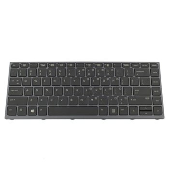 Клавиатура за лаптоп HP, съвместима със серия ZBook Studio 15 G3, тъмносива рамка, черна, с подсветка | JAR Computers Клавиатура за HP ZBook Studio 15 G3