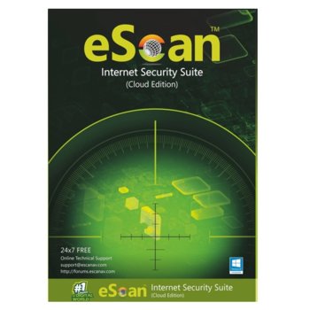 Софтуер eScan Internet Security Suite with Cloud Security, 1 потрeбител, 1 година | JAR Computers eScanInternet Security Suite 1U/1Y