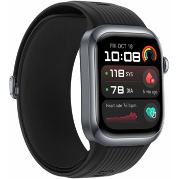 Смарт часовник Huawei Watch D2 Luca-B19 (Black), 1.82" (4.62cm) AMOLED дисплей, Bluetooth, оптичен сензор за пулс, до 6 дни време на работа, черен с черна каишка | JAR Computers Huawei Watch D2 Luca-B19 Black