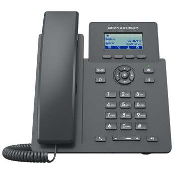 VoIP телефон Grandstream GRP2601P, 2.41" (6.12 cm) цветен LCD дисплей, 2 линии, GDMS система, EHS поддръжка, 2x LAN10/100, PoE, черен | JAR Computers Grandstream GRP2601P