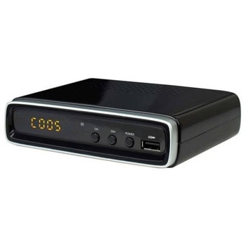 Цифров декодер DIVA HD1306B, DVB-T/RF, RF Input IEC169-2 (женски), вход за антена, RCA, HDMI Out, Coaxial, DC-in, USB image