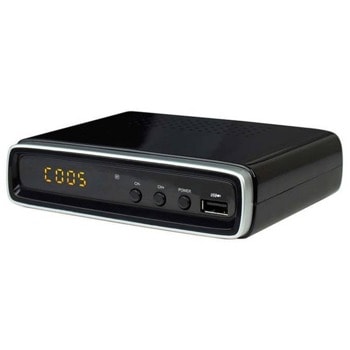 Цифров декодер DIVA HD1306B, DVB-T/RF, RF Input IEC169-2 (женски), вход за антена, RCA, HDMI Out, Coaxial, DC-in, USB | JAR Computers DIVA HD1306B DVB-T/RF