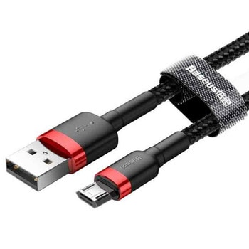 Кабел Baseus Cafule Braided (CAMKLF-H91), от USB-A(м) към USB Micro(м), 3m, черен | JAR Computers Baseus Cafule Braided CAMKLF-H91