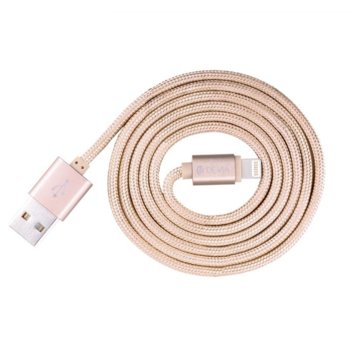 Кабел Devia Fashion, USB A(м) към Lighting(м), 2.0m, златен | JAR Computers Devia Fashion USB A(м) към Lighting(м) 2m gold