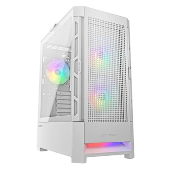 Кутия Cougar Gaming Airface RGB White, E-ATX/ATX/mATX/mITX, 2x USB 3.0, с прозорец, бяла, без захранване | JAR Computers Cougar Gaming Airface RGB White 385ZD10.0005
