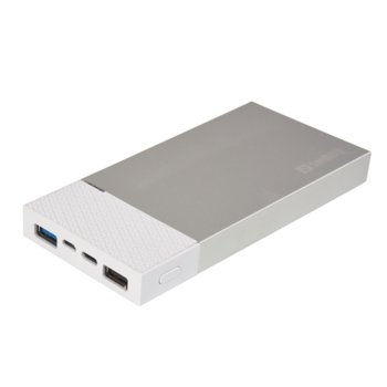 Външна батерия /power bank/ Sandberg, 10000mAh, Micro USB(ж)/2x USB A(ж)/USB C(ж), сива | JAR Computers Sandberg Powerbank 10000 mAh