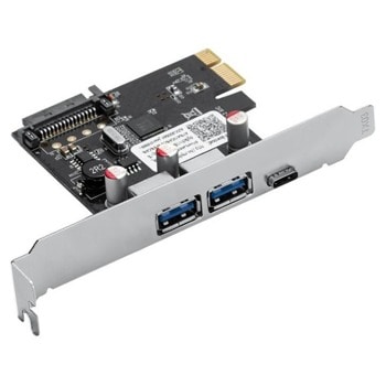 Контролер Orico PNU-2A1C, от PCIe към 2x USB-A(ж)/1x USB-C(ж) image