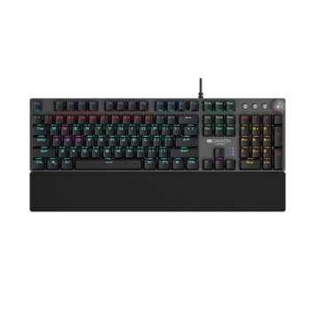 Клавиатура Canyon Nightfall Mechanical Gaming, гейминг, механична, без кирилизация, черна, USB | JAR Computers Canyon Nightfall Mechanical Gaming
