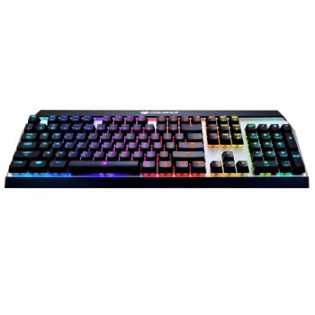 Клавиатура Cougar Gaming Attack X3 RGB, гейминг, RED Cherry MX, подсветка, черна/бяла, USB | JAR Computers Cougar Gaming Attack X3 RGB KBD CG37ATRM1MB1002