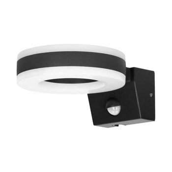 LED градинско осветително тяло Adviti Howlit, 20W, 1800 lm, 4000K, IP65 защита, за стена, със сензор, черно | JAR Computers Adviti AD-OP-6205BLPMR4
