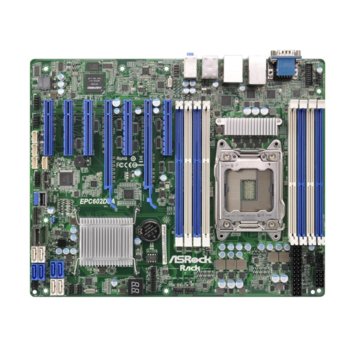 Дънна платка за сървър ASRock Rack EPC602D8A, LGA2011, DDR3 ECC and UDIMM, 3x LAN1000, 2x SATA 6Gb/s, 4x SATA 3Gb/s, 2x SATA 6Gb/s, RAID 0, 1, 5, 10, RAID 0, 1, 5, 10, RAID 0, 1, 2x USB 3.0, ATX | JAR Computers ASRock Rack EPC602D8A