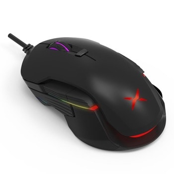 Мишка Delux M627S PMW3389, оптична (16000 dpi), USB, черна, гейминг, 8 бутона, подсветка | JAR Computers Delux M627S PMW3389