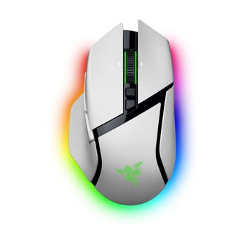 Мишка Razer Basilisk V3 Pro 35K, оптична (35 000 dpi), жична/безжична, Bluetooth, USB, бяла, гейминг, 11 програмируеми бутона, Razer Chroma RGB подсветка | JAR Computers Razer Basilisk V3 Pro 35K White RZ01-05240200-R3G1